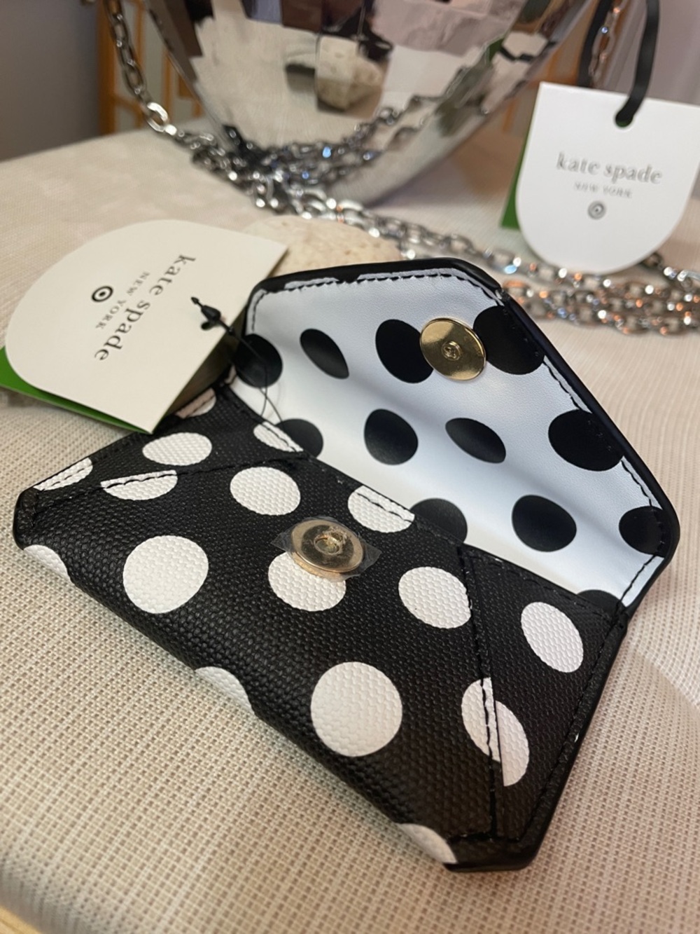 Kate Spade New York x Target Disco Heart Crossbody bag NWT & Polka Dot Case NWT - Picture 15 of 17